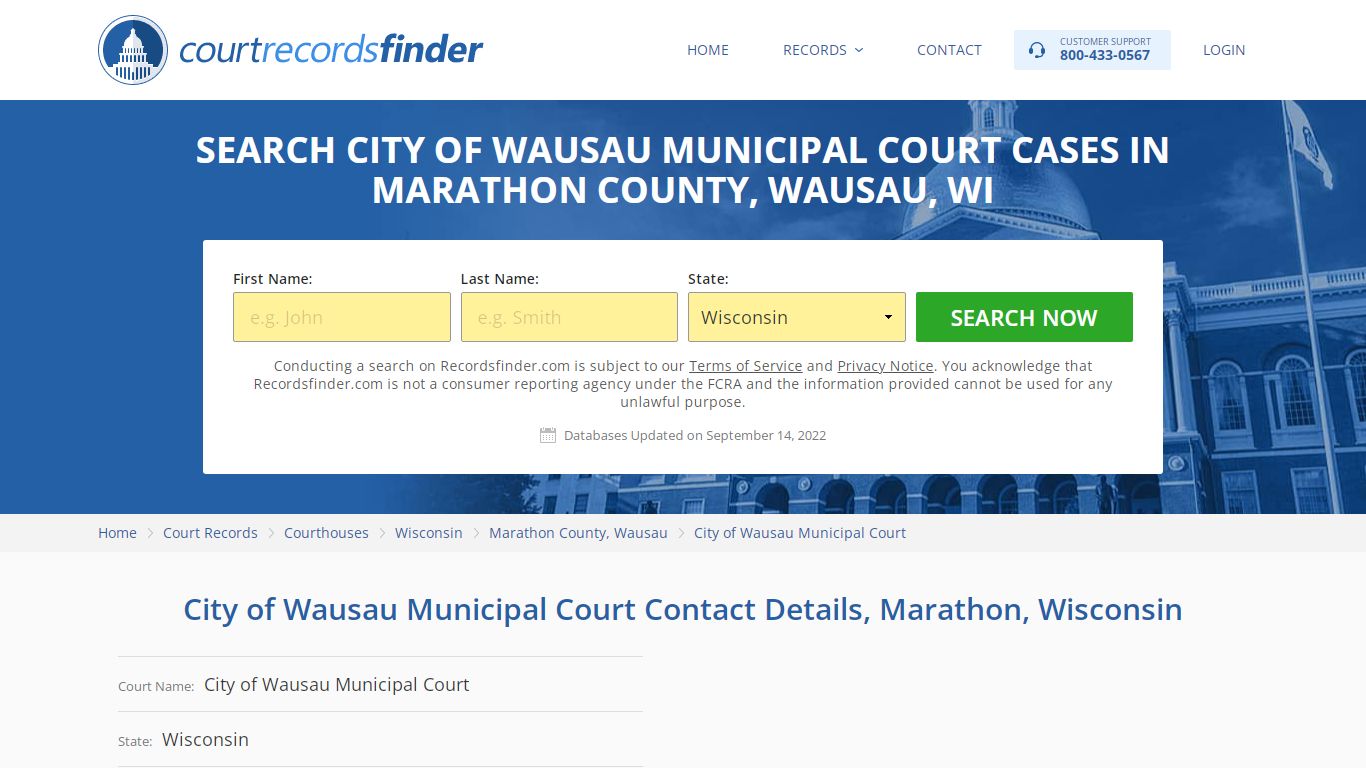 City of Wausau Municipal Court Case Search - RecordsFinder