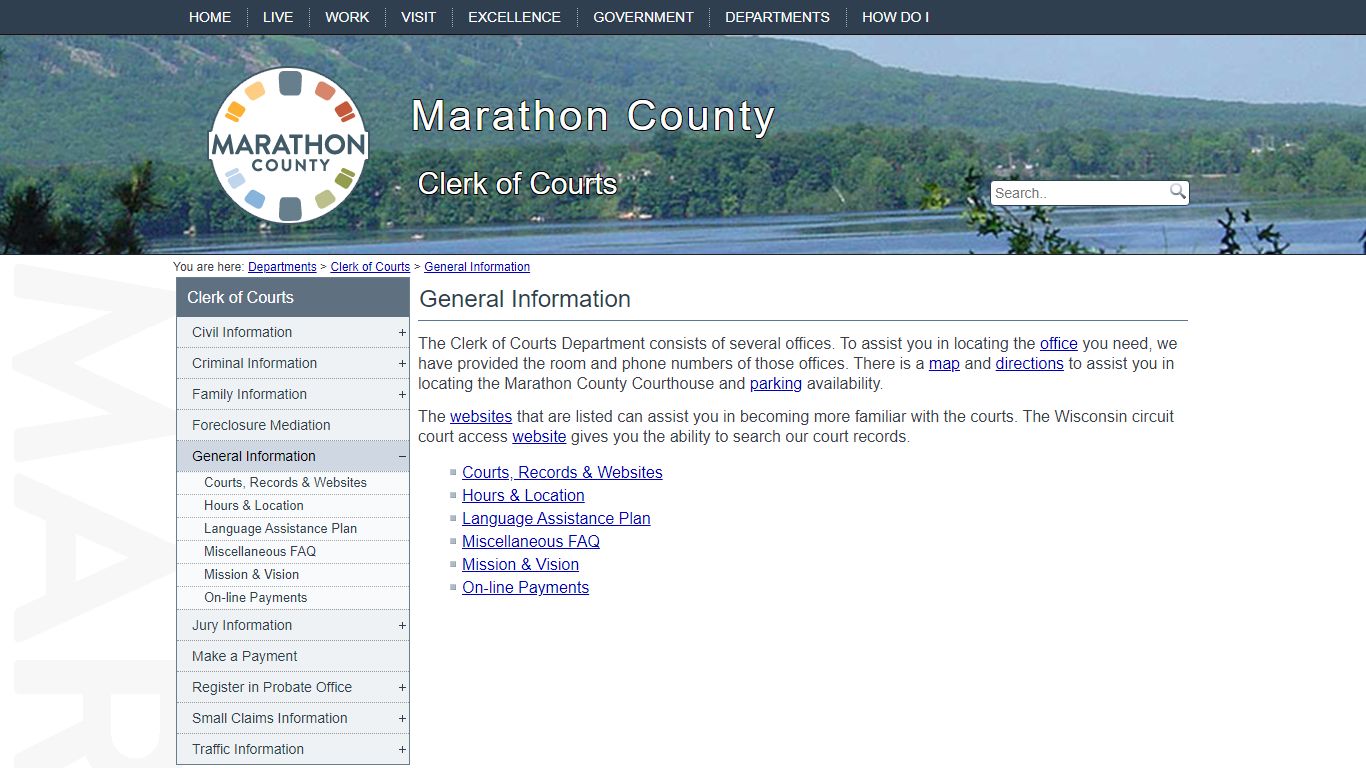 General Information - Marathon County, Wisconsin